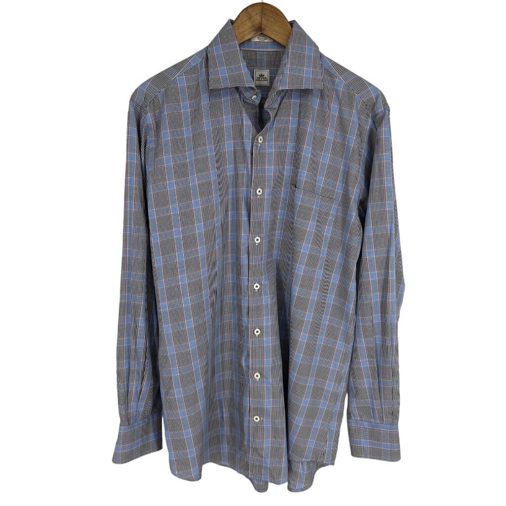 Peter Millar Long Sleeve Button Front Dress Shirt Size M